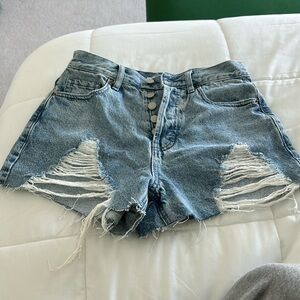 PAC Sun Vintage High Rise Cut off Jean shorts size 25